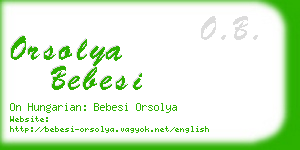 orsolya bebesi business card